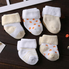 Load image into Gallery viewer, 5 Pair/lot new cotton thick baby toddler socks autumn and winter warm baby foot sock
