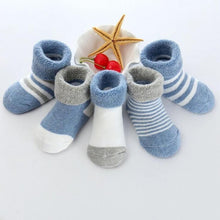 Load image into Gallery viewer, 5 Pair/lot new cotton thick baby toddler socks autumn and winter warm baby foot sock
