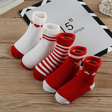 Load image into Gallery viewer, 5 Pair/lot new cotton thick baby toddler socks autumn and winter warm baby foot sock
